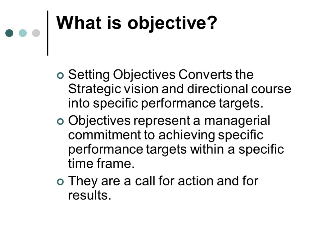 define objective presentation